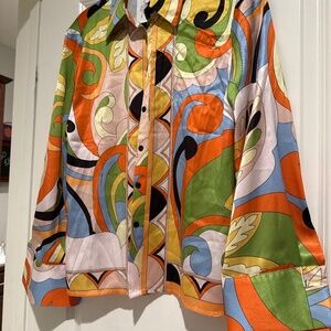 Multi Color Long Sleeve Blouse
